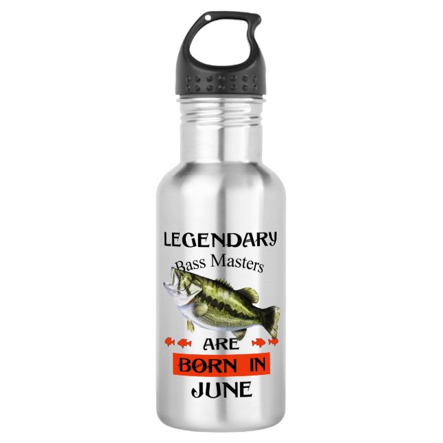 Legendary Bass Masters Are Born in June 532 Ml Water Bottle (Front)
