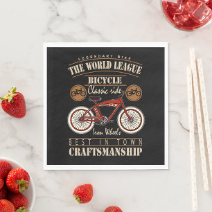 Legendary Bike Bicycle Classic Ride Napkin