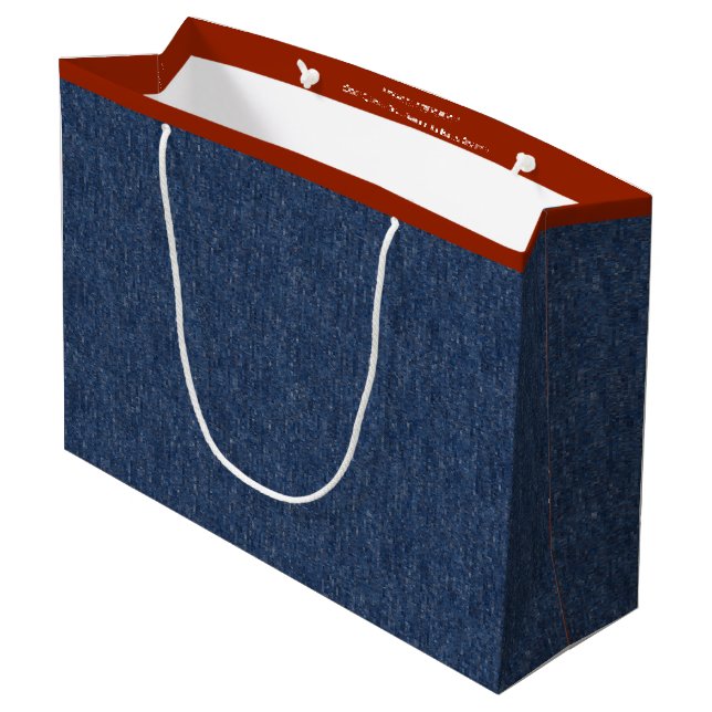 Legendary Blue Jeans - Large Large Gift Bag (Back Angled)
