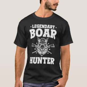 Legendary Boar Hunter Pig Boar Vintage Hog Hunting T-Shirt