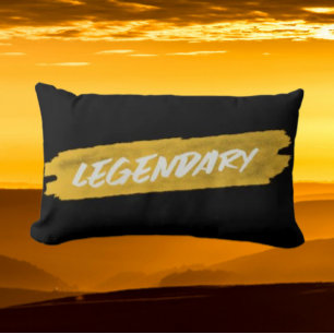 Legendary Brush Stroke Throw Pillow – Bold