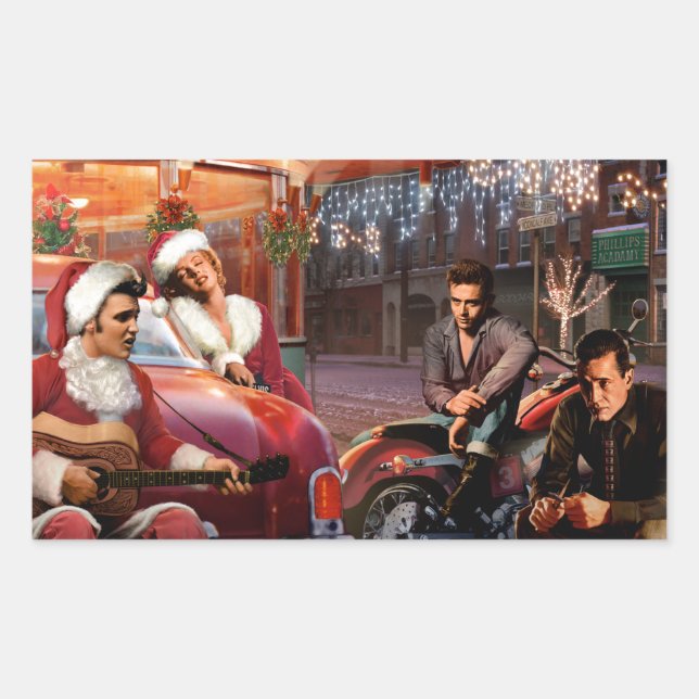 Legendary Christmas Rectangular Sticker (Front)