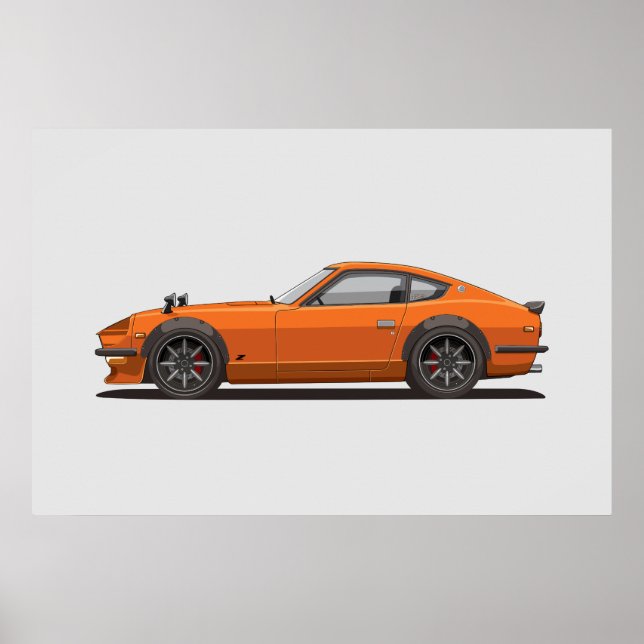 Legendary Classic Orange 240z Fairlady Bug Poster (Front)