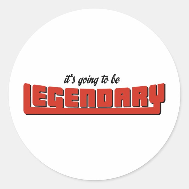 legendary classic round sticker (Front)