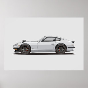 Legendary Classic White 240z Fairlady Bug Poster