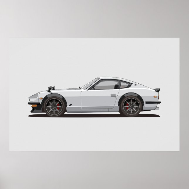 Legendary Classic White 240z Fairlady Bug Poster (Front)