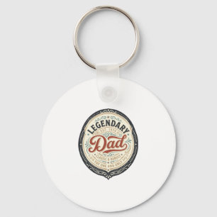 Legendary Dad Vintage Engraving Shirt Design_1 Key Ring