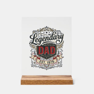 Legendary Dad Vintage Engraving Shirt Design (3)_1 Acrylic Sign