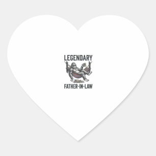 Legendary Father In Law Sasquatch Vintage Shirt De Heart Sticker