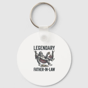 Legendary Father In Law Sasquatch Vintage Shirt De Key Ring