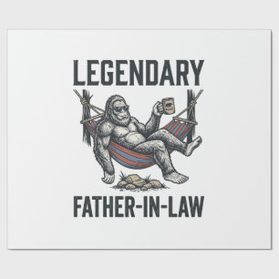 Legendary Father In Law Sasquatch Vintage Shirt De Wrapping Paper