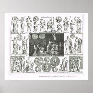 Legendary figures from Greek and Roman Mythology Poster