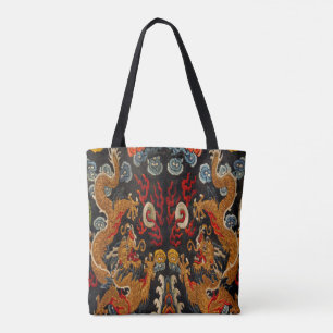Legendary Ghost Samurai Dragon Master Tote Bag