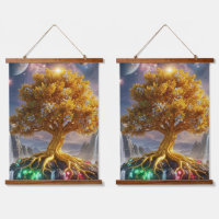 Legendary Golden Tree of Gems – Mystical Fantasy T
