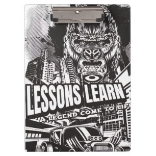 LEGENDARY GORILLA LESSONS LEARN CLIPBOARD 