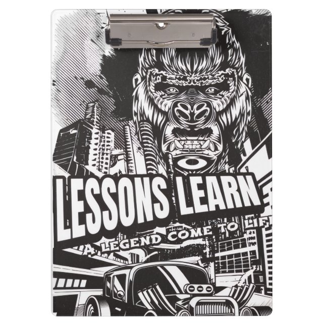 LEGENDARY GORILLA LESSONS LEARN CLIPBOARD  (Front)