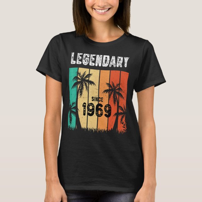 Legendary Hawaii 1969 53 Summer Birthday For 53 Ye T-Shirt (Front)