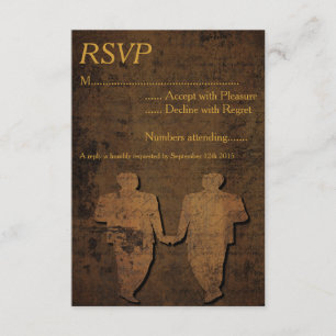 Legendary Love Gay Wedding RSVP Card