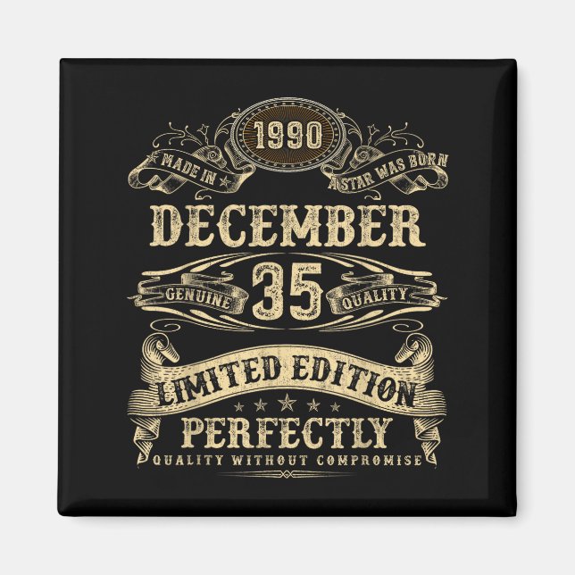 Legendary Man Born December 1990 35th Birthday  Magnet (Front)