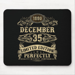 Legendary Man Born December 1990 35th Birthday Mouse Pad