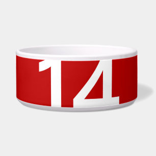 Legendary No. 14 in red and white