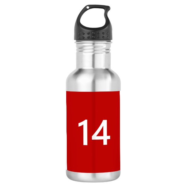 Legendary No. 14 in red and white 532 Ml Water Bottle (Front)