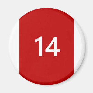 Legendary No. 14 in red and white Magnet