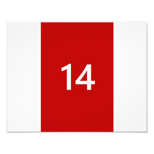 Legendary No. 14 in red and white Photo Print