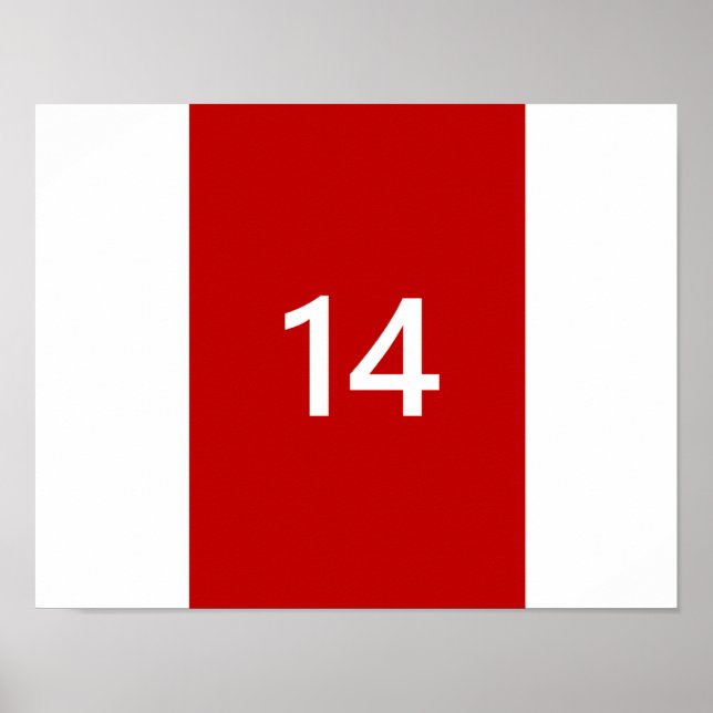 Legendary No. 14 in red and white Poster (Front)