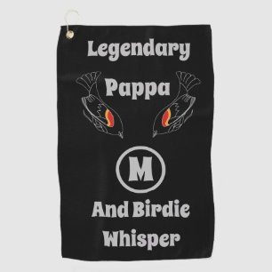 Legendary Pappa and Birdie Whisper Red Wing Bird G Golf Towel