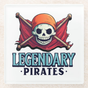 Legendary Pirates Glass Coaster