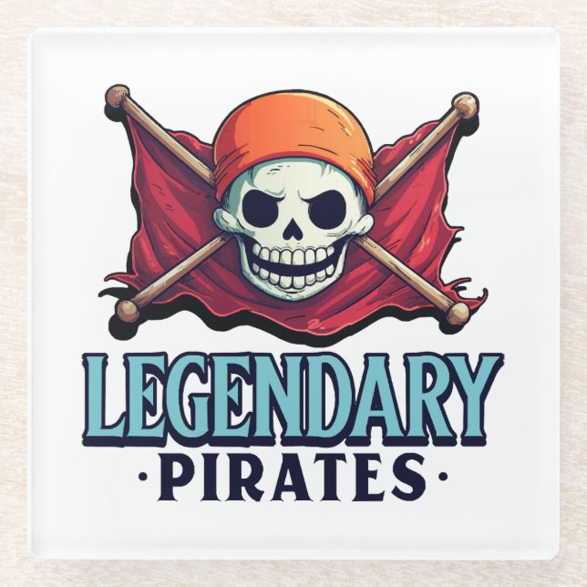 Legendary Pirates Glass Coaster (Front)