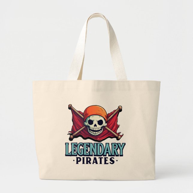 Legendary Pirates Large Tote Bag (Front)
