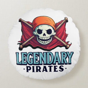 Legendary Pirates Round Cushion