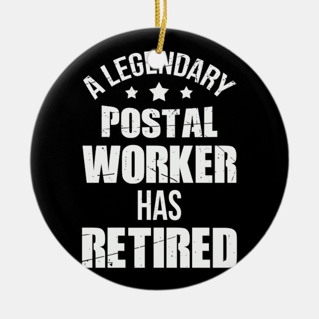 Legendary Postal Worker Has Retired Ceramic Ornament (Front)