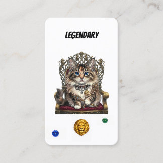 Legendary Punk Cat Collector Card-Royal Feline  Loyalty Card