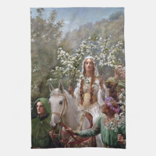 Legendary Queen Guinevere (by John Collier) Tea Towel
