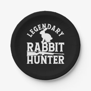 Legendary Rabbit Hunter Paper Plate