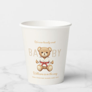 Legendary Red Belt Judo Bear – Baby Shower Paper Cups