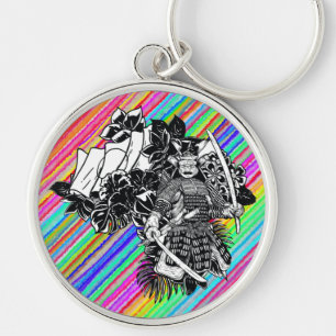 Legendary Samurai Warrior with Katana Design Key Ring