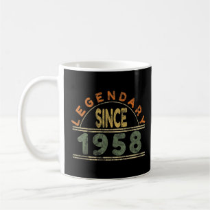 Legendary Since 1958  Vintage 65th Birthday  Coffee Mug
