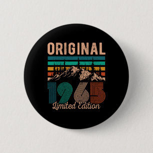 Legendary Since 1965 Birthday Hiking Mountains Vin 6 Cm Round Badge
