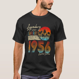 Legendary Since Bday January 1956 Vintage 66Th Bir T-Shirt