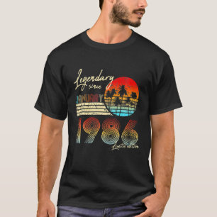 Legendary Since Bday January 1986 Vintage 36Th Bir T-Shirt