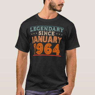 Legendary Since January 1964 Retro Vintage 60th Bi T-Shirt