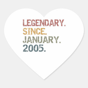 Legendary since January 2005 Heart Sticker