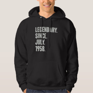 Legendary Since July 1958 64 Year Old 64th Birth Hoodie