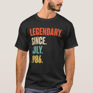 Legendary Since July 1986  36 Year Old  36th Birth T-Shirt