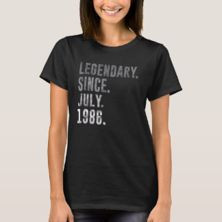 Legendary Since July 1986 36th Birthday Vintage 19 T-Shirt