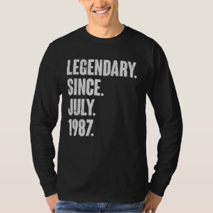Legendary Since July 1987 35 Year Old 35th Birth T-Shirt